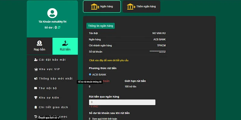 Quy trình rút tiền OK365 thành công chỉ trong 4 bước đơn giản